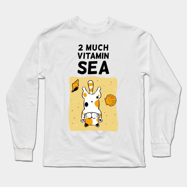 Too Much Vitamin Sea Long Sleeve T-Shirt by Onefacecat